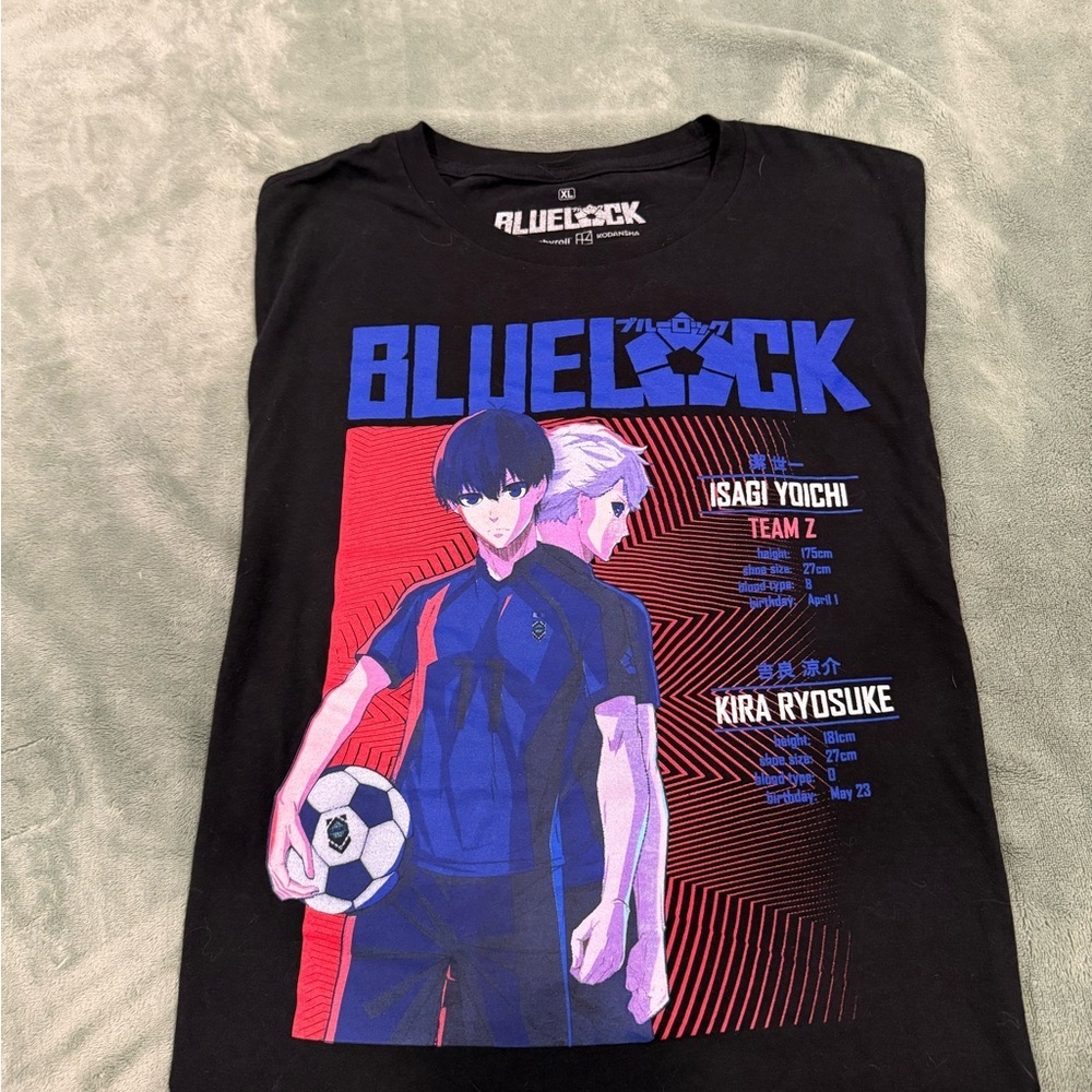 Blue Lock Anime T-Shirt Isagi Yoichi Ripple Junction XL